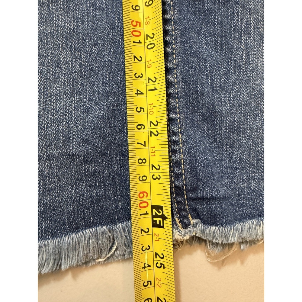 NWT Cello Distressed Jean Overall Dress Size M Fringe Frayed Skater Boho Hiphop - Picture 4 of 10